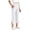White, variant on Posijego Girls Capri Pants School Uniform Casual Dress Capris Pants High Waist Stretch Athletic Yoga Pants with Pockets