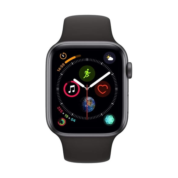 Restored Apple Watch Series 4 (GPS, 44mm) - Space Gray - Aluminum Case - Black Sport Band (Refurbished)