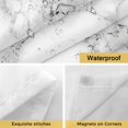 thumbnail image 4 of No Hook Shower Curtains with Snap-in Liner Set, Marble Grey White Waterproof Hotel Style Bathroom Shower Curtain, Cracked Rock Greyscale Fake Stone Breathable Mesh Top Window Bath Curtains 36''x72'', 4 of 9