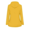thumbnail image 4 of yoeyez Manteau de Pluie Léger Femme Imperméable pour Femme Tendance Doublé à Rayures Manteaux de Pluie Légers Extérieur Imperméable avec Capuchon Jaune,5TG, 4 of 5
