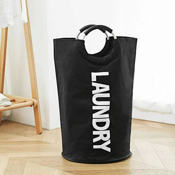 SHAR 90L Black Laundry Baskets, Collapsible Laundry Bag, Folding Large