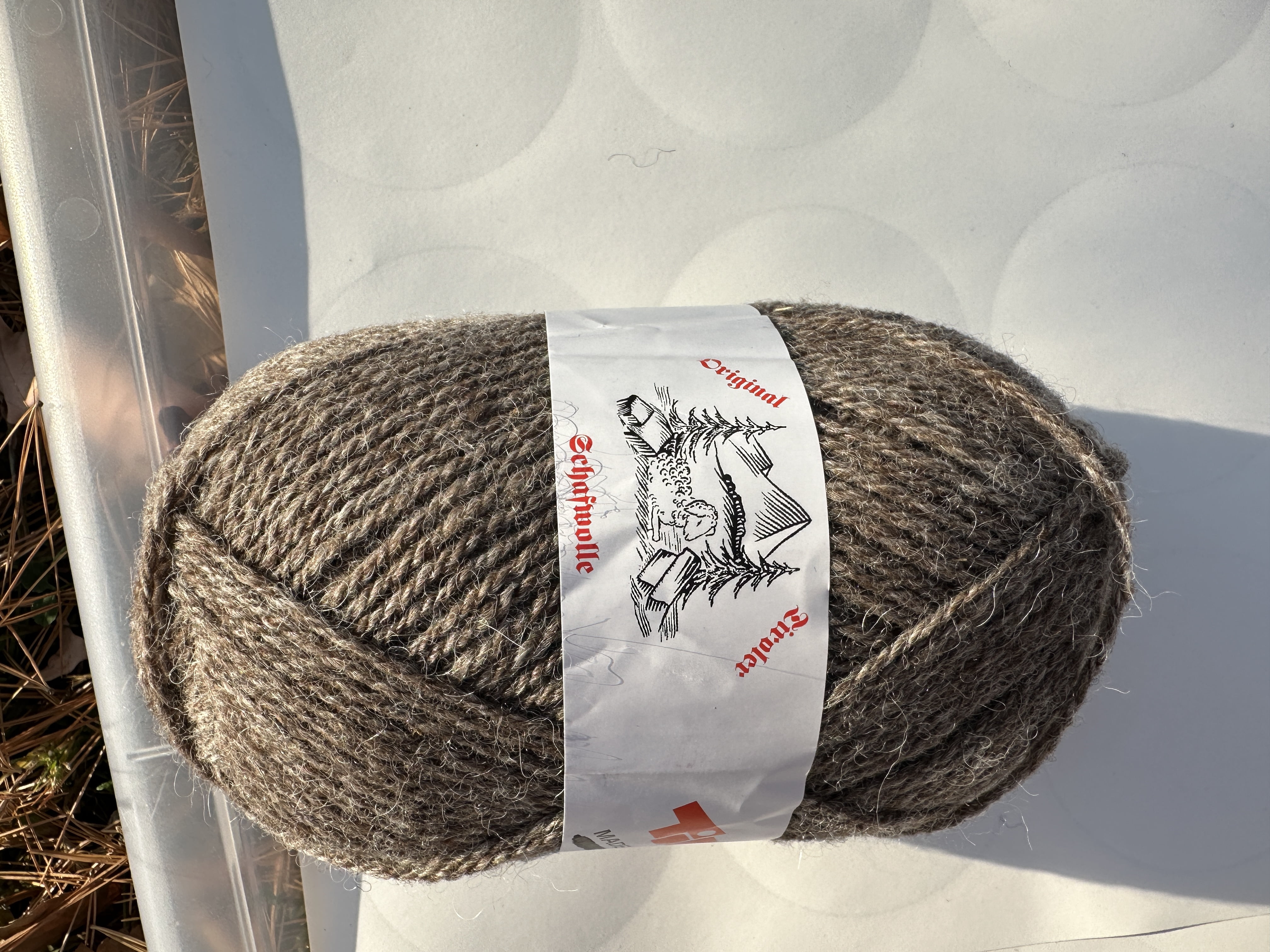 Wagner Fine Knitting Yarn in 50% Merino 50% Alpaca Wool (Light Brown-3593)