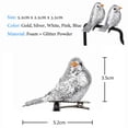 thumbnail image 5 of 12pcs Shiny Glitter Artificial Birds Christmas Tree Decoration Pendant DIY Craft Foam Birds Home Garden Party Decor Ornament, 5 of 5