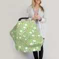 thumbnail image 3 of Fotbe Cute Frog2 Pattern Car Seat Covers for Babies, Nursing Breastfeeding Cover Infant Carseat Canopy, Soft Stretchy Carrier Cover, 3 of 9