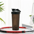 thumbnail image 3 of 4X Shaker Cup Sports Portable Convenient Stirring Cup 600Ml Plastic Shakers Bottle Adults Black,4 x Shaker Cup,Black, 3 of 3