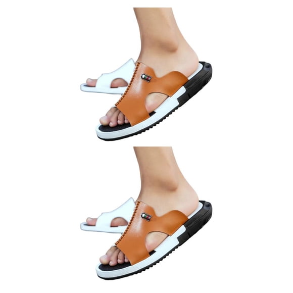 Minnieouse 2 piezas de sandalias de playa Slipon para hombre, pantuflas con punta abierta para picnic para niños Type3 NO3