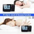thumbnail image 2 of LED Projector Clock, Digital Alarm Clock Projection Alarm Clock Indoor Temperature 4 Levels Adjustable Brightness Function（Black）, 2 of 7