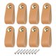 thumbnail image 1 of Uxcell 8 Packs Tiradores de Cajón de Cuero con Tornillos para Cajones, Beige/Dorado, 1 of 5