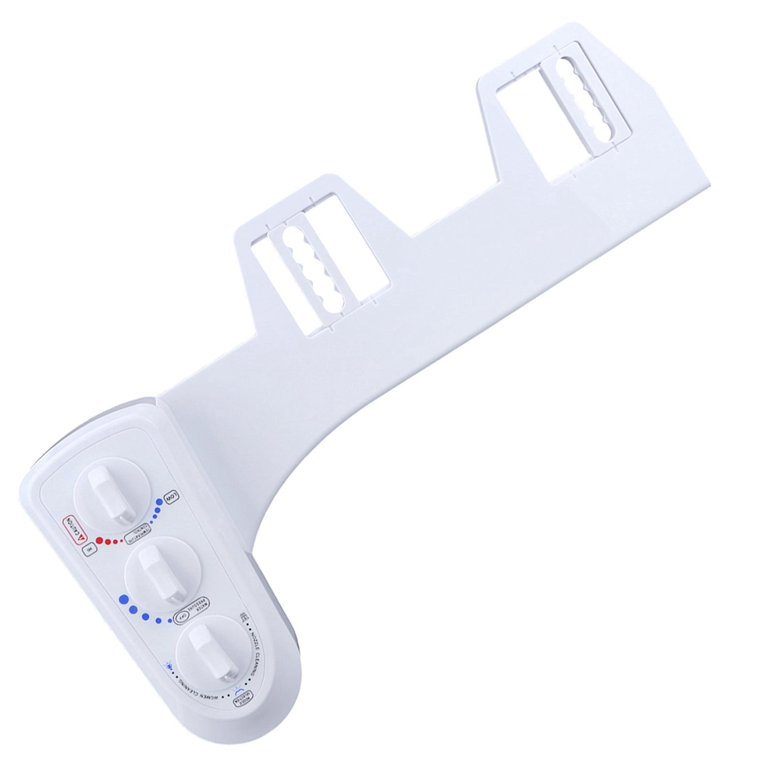 BIMZUC Non-Electric Bidet Attachment Dual Nozzle Self Cleaning Bathroom Toilet Sprayer, 3/8 Inch / 9.5 mm Thread White