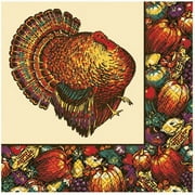 Autumn Turkey 30 Beverage Napkins Fall Thanksgiving
