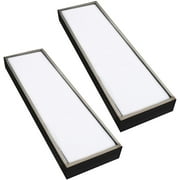 N'ICE PACKAGING N'icePackaging 2 Qty Deluxe Ethereal White 16 Slot Bangle Foam Insert with Seal-Grey Leatherette Display Tray - Showcase/Travel/Jewelry Cases - 6 Colors - Standard Size 15" x 4.5" x 1.5"