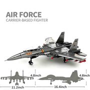 Carrier-Based Aircraft Military Fighter Building Bricks Set compatible with Lego-technic, Air Force Plane Building Toys Army Airplanes Model