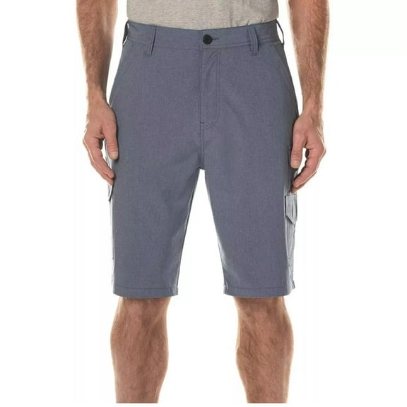 Iron Co. 4-Way Stretch Hybrid Cargo Short Size 36 Heather Cadet Blue 36