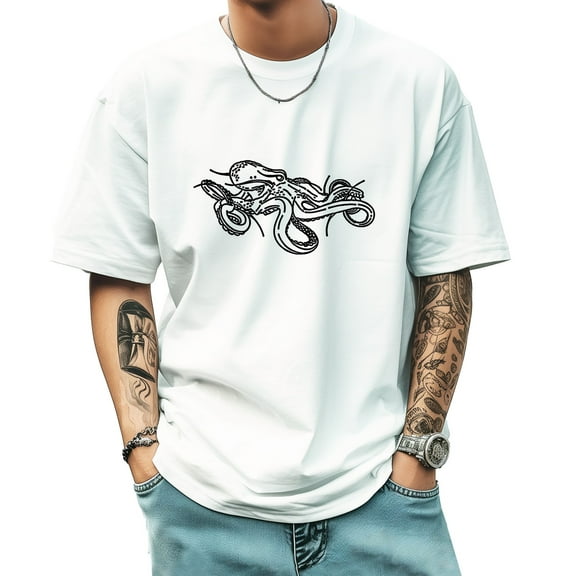 Graphic Tees for Men Summer New Print Casual Tee Fashion Trend Sports Shirt Select