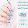 thumbnail image 4 of Ruiboury False Nail Removable Wearable Simple to Apply Smooth Surface Various Shapes Fake Fingernail Strong Viscosity Charming Paster 3, 4 of 8
