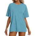thumbnail image 4 of Women's T Shirts Short Sleeve Crew Neck Basic Tees Womens Summer Clothes Women's Clothing, 4 of 4