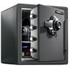 SentrySafe SFW123DSB Fire-Resistant Safe and Water-Resistant Safe with Dial Combination, 1.23 Cubic Feet