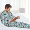 thumbnail image 6 of Zufioo Cartoon Pirate Mens Pajamas Set, Mens Long-Sleeved Pajama and Pajama Pants,Pajamas Para Hombres,Men's Sleepwear-, 6 of 7