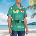 thumbnail image 5 of Bixox Men's Hawaiian Shirts Men's Cute Sushi Print Short-Sleeve Shirt-Medium, 5 of 8