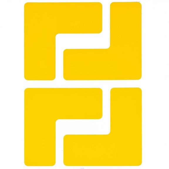 Brady Floor Tape,Yellow,2 inx5 in,L,PK20 104433