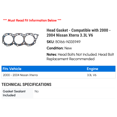 thumbnail image 2 of Head Gasket - Compatible with 2000 - 2004 Nissan Xterra 3.3L V6 2001 2002 2003, 2 of 2