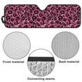 thumbnail image 6 of Uorisanigo Windshield Sun Shade Compatible with Wrangler JK JKU TJ 1997-2018 Foldable Pink Cheetah Leopard Print Front Window Sunshade Prevent Dashboard Fades and Cracks, 6 of 7