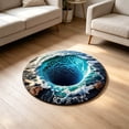 thumbnail image 6 of 3D Rugs that Look Like a Hole, Optical Illusion Rug for Living Room, Bedroom, Porch, Terrace and Entrance Decor, Non Slip Illusion Floor Mat,I,23.6IN, 6 of 8