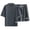 A11 Grey, variant on Glisme Men's Pyjamas 2 Piece Solid Color Short Sleeve Crew Neck Nightwear With Shorts Set Summer Comfortable Pajamas For Men Size 4XL Black