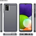 thumbnail image 3 of for Samsung A03S case, Galaxy A03S case with HD Screen Protector, Fashion Shock-Absorption Flexible TPU Bumper Soft Rubber Protective Case Cove for Samsung Galaxy A03S (Gray Brushed TPU), 3 of 15