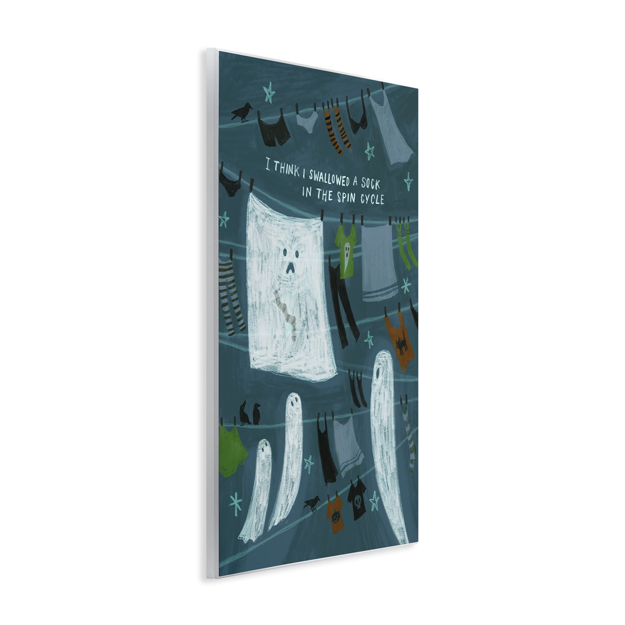 Stupell Industries Spooky Laundry Mystery Holiday Painting Unframed Art Print Wall Art, 13 x 19