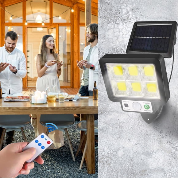 Daisyyozoid Nouvelles Arrivées Lumières Extérieures, Lumières Alimentées par Capteur de Mouvement IP65, 3 Modes, avec Télécommande, Lumières de Sécurité Murales pour Clôture Jardin Patio