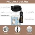 thumbnail image 3 of 500ml Stainless Steel Coffee Mug with Portable Black Strap Vacuum Insulated Ceramic Coated Coffee Tumbler Cute Little Dog Pattern, 3 of 8