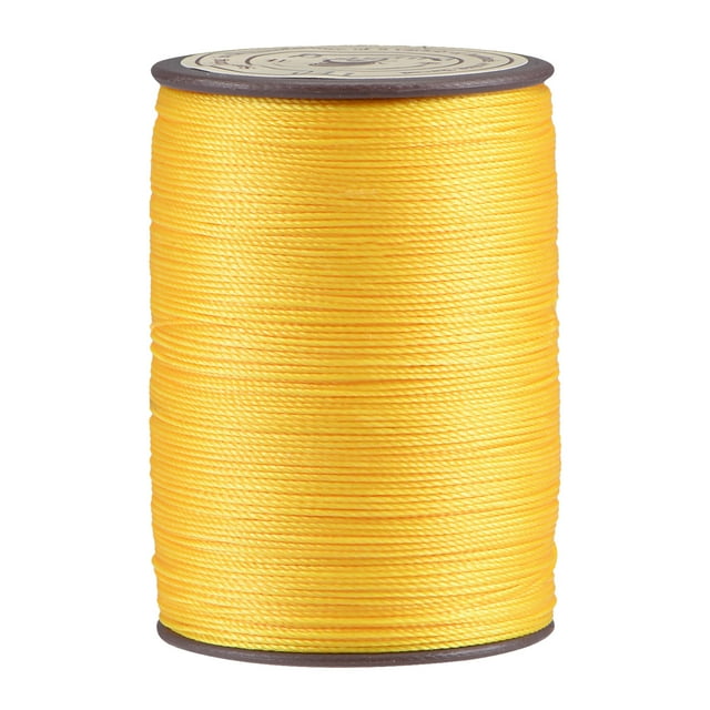 Unique Bargains Yellow Polyester Waxed Thread, 175 Yards, 0.45mm