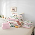 thumbnail image 4 of 7 Piece Butterfly Twin Bedding Set,Colorful Floral Butterfly Bed in a Bag with Sheets,Watercolor Flower Comforter Set Wildflower Bed Set with Fitted+Flat Sheet+Pillowcases, 4 of 5