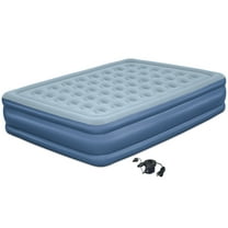 Coleman: SupportRest Plus: 16" Queen Airbed - Handheld A/C Pump, Double-High Inflatable Mattress, Storage Bag, Water-Resistant PVC, Indoor-Outdoor