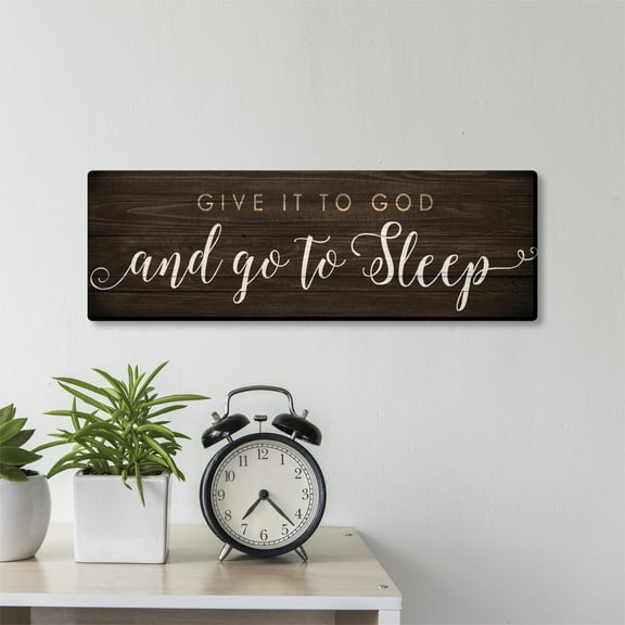 Personalized Planet Give It To God And Go To Sleep 6” x 18” Canvas Art Prints