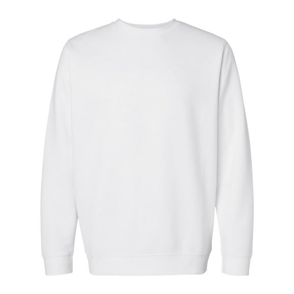 LAT Adult Elevated Fleece Crewneck Sweatshirt, S, White