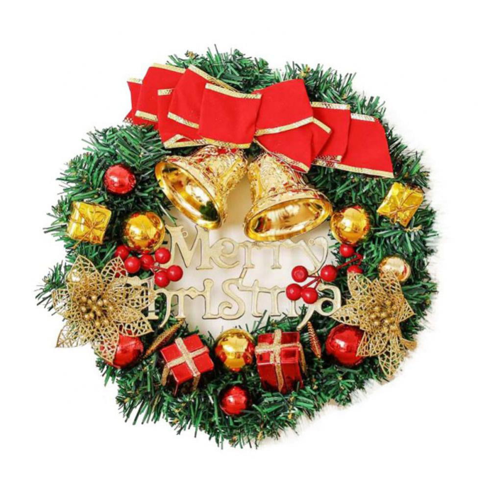 Christmas Artificial Wreath with Cones Balls Parcels and Fruit 