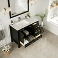 thumbnail image 6 of Eviva London 42″ x 18″ Espresso Transitional Bathroom Vanity w/ White Quartz Top, 6 of 8