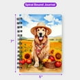 thumbnail image 5 of Vintage Golden Retriever Says Hello Mother's Day Summer Sunflower Field Spiral Bound Journal Goldens Dog Lover Gifts Idea 5x7in Spiral Notebook - 12005, 5 of 5