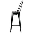 thumbnail image 4 of Black Semi-Gloss Tolix Style Metal Barstool with Back by Chivari, 4 of 10