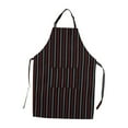 thumbnail image 2 of Tablier Cuisine Tabliers Tablier Robe Tablier de Chef 5 Modèles Femmes Hommes Cuisine Pratique Restaurant Chef Tabliers de Cuisine Robe avec Poches(Barres Rouges Noires et Blanches), 2 of 3