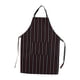 thumbnail image 1 of Delantal de rayas negro con bolsillo frontal para chef, cocina, cocina y manualidades., 1 of 3