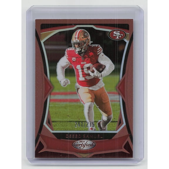 2024 Panini Certified Deebo Samuel #34 Red 241/275 San Francisco 49ers Football Card