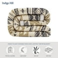 thumbnail image 2 of Indigo Hill Desert Sage Aztec Throw Tribal Print Western Southwestern Sherpa Fleece Blanket, 54x68 inch, 2 of 11