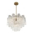 thumbnail image 4 of Crystorama Addis 6 Light Aged Brass Chandelier - 19.75"W x 14"H x 19.75"D, 4 of 12