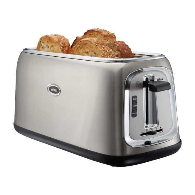 Oster TSSTTRJB30 4 Slice Stainless Steel Toaster with Extra Wide & Long