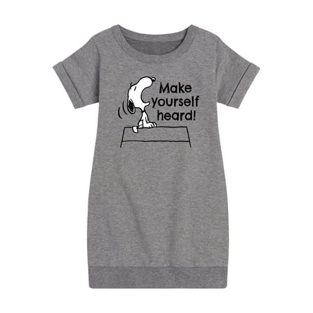 

HYBRID APPAREL - Peanuts - Make Yourself Heard - Toddler & Youth Girls Fleece Dress
