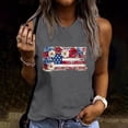 thumbnail image 6 of Hilenly Women's American Flag Tank Tops 4th of July Sleeveless USA Flag Shirts Casual Patriotic T Shirts, 6 of 6