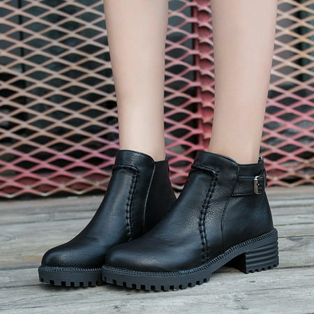 

MIARHB Student High-Heeled Single Boots Women s Shoes Thick Platform Boots Boots